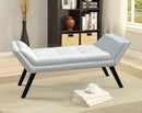Orlando White Faux Leather Upholstered Large Ottoman Seating Bench Baxton