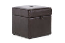 Chateauneuf Brown Modern Ottoman - Storage Ottoman Baxton