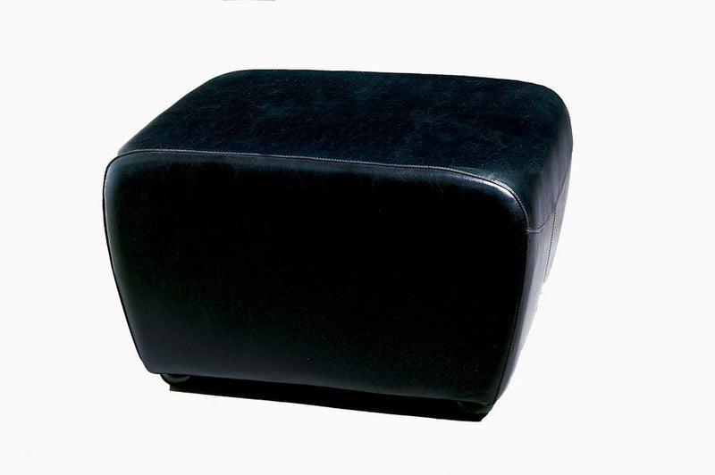 Lenora Faux Leather Ottoman w/Rounded Sides Baxton
