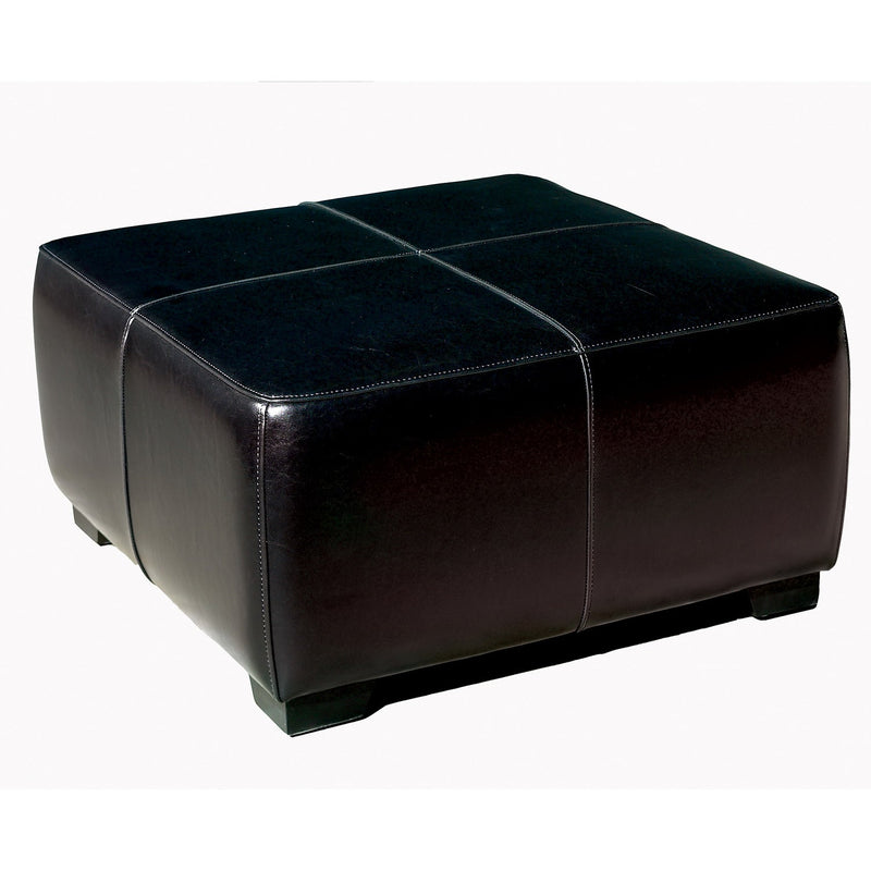 Lenora Faux Leather Square Ottoman Footstool Baxton