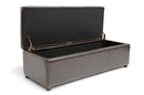 Cascadia Dark Brown Modern Ottoman Baxton