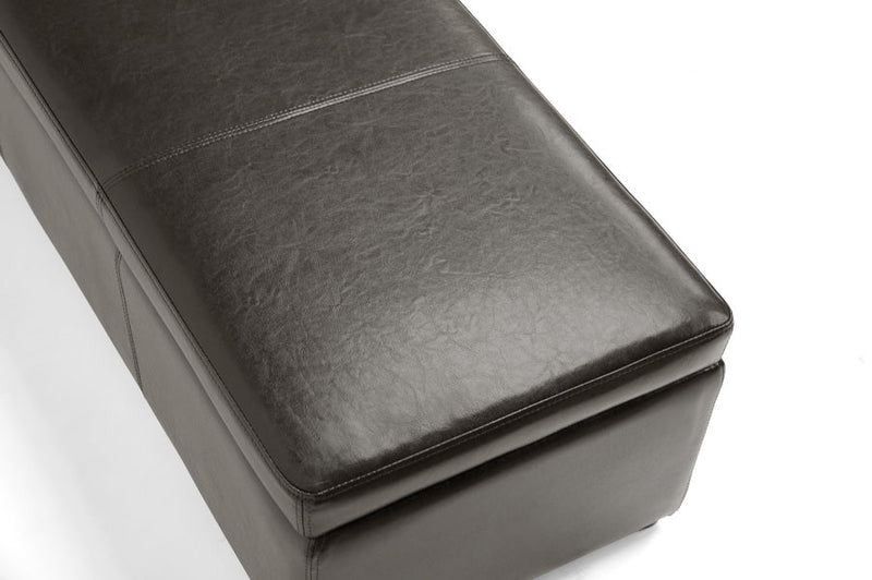 Cascadia Dark Brown Modern Ottoman Baxton