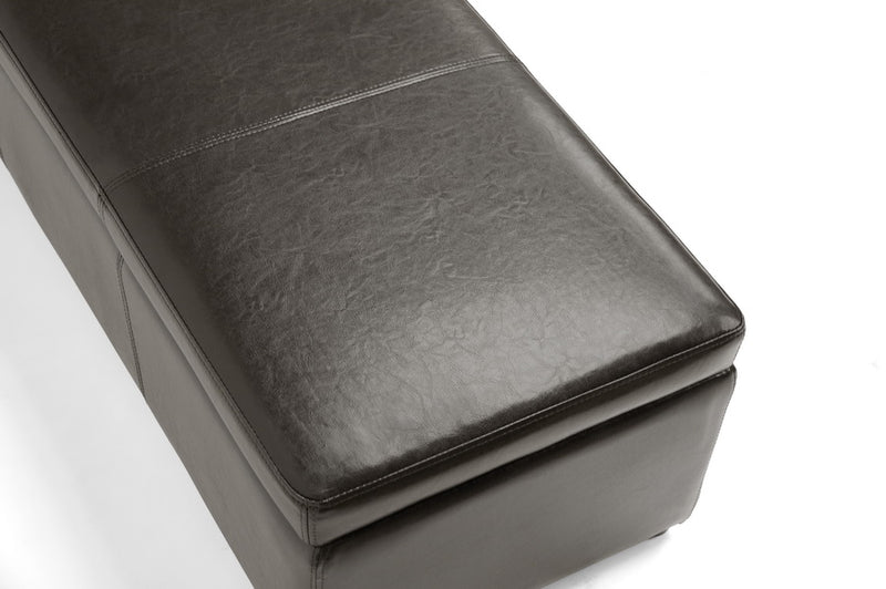Cascadia Dark Brown Modern Ottoman