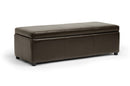 Cascadia Dark Brown Modern Ottoman Baxton