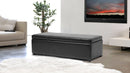 Cascadia Black Brown Modern Ottoman Baxton