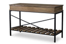 Eline Wood and Metal Console Table-Criss-Cross Baxton