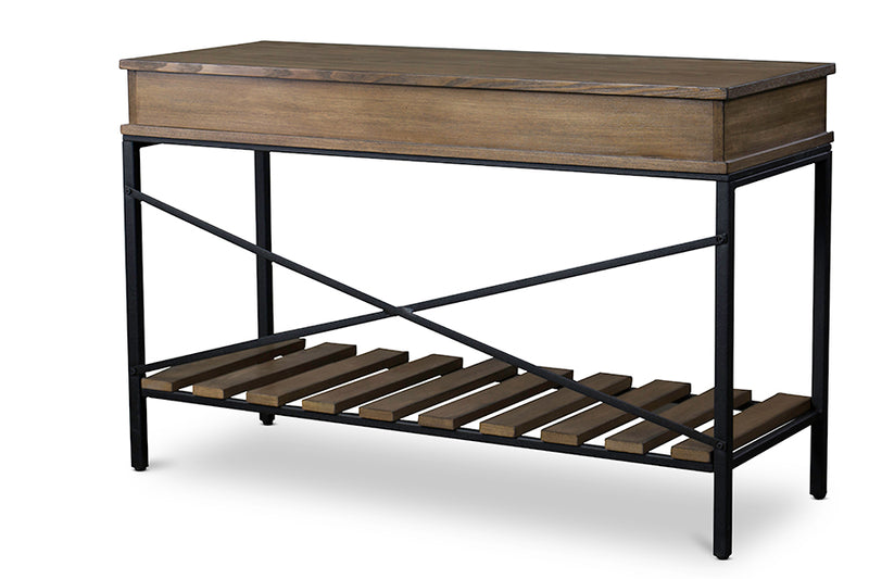 Eline Wood and Metal Console Table-Criss-Cross