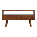 Curved Chestnut Media Unit Artisan