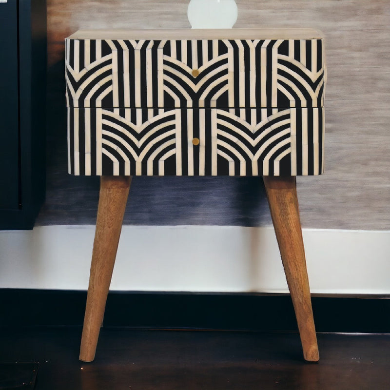 Edessa Bone Inlay nightstand Artisan