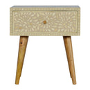 Floral Bone Inlay Nightstand