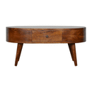 Chestnut Rounded Coffee Table Artisan