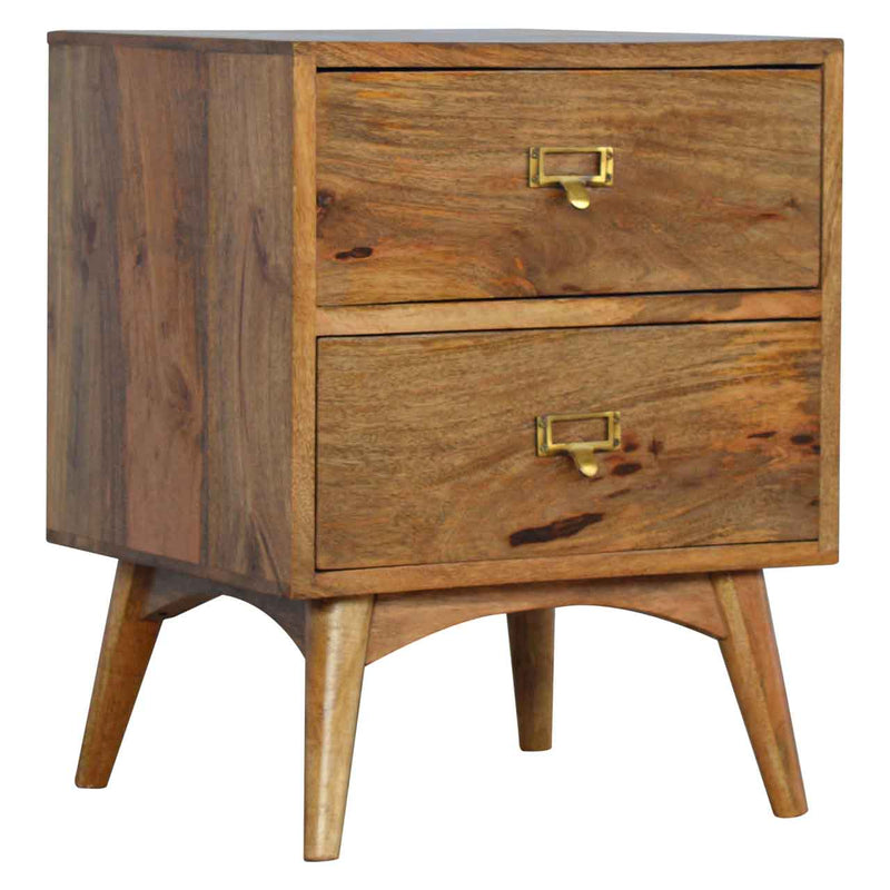 Brass Metal Slot Nightstand