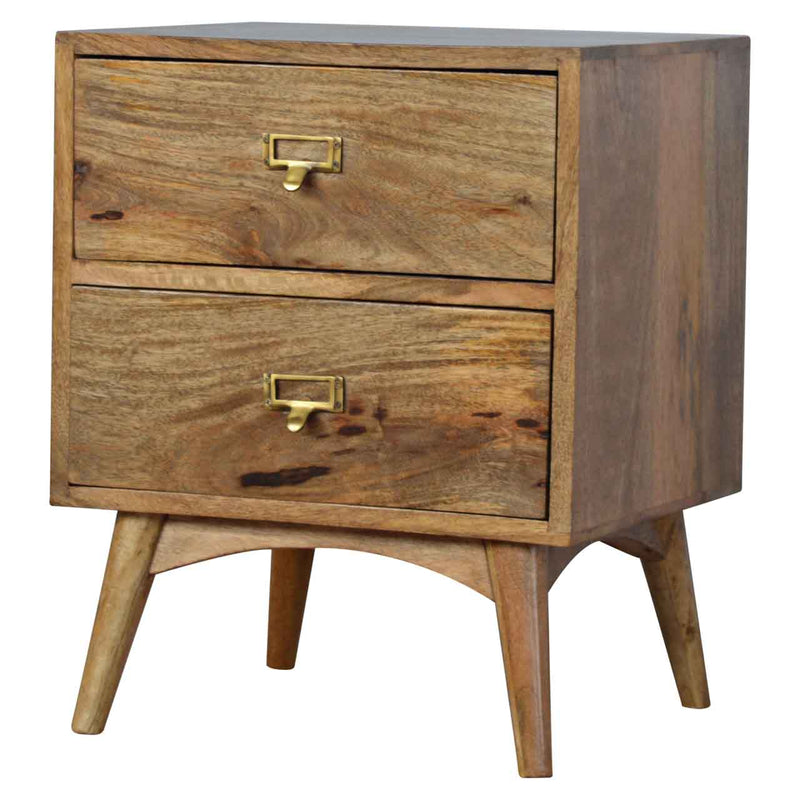 Brass Metal Slot Nightstand