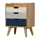 Navy and White Gradient Nightstand