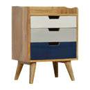 Navy and White Gradient Nightstand