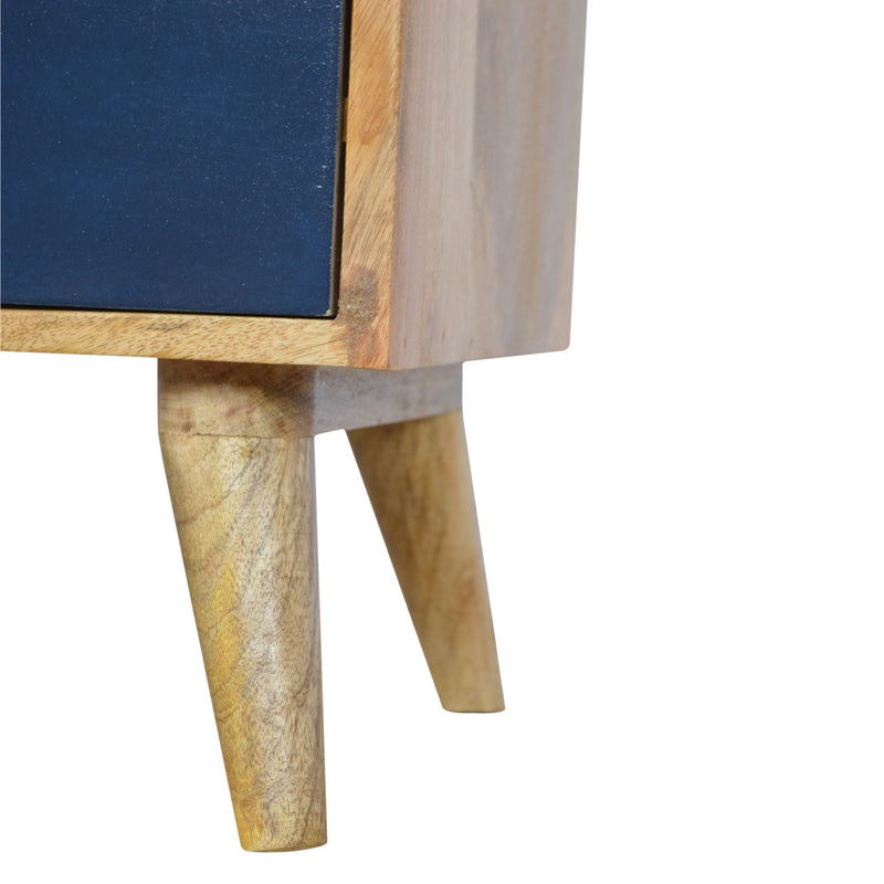Navy and White Gradient Nightstand