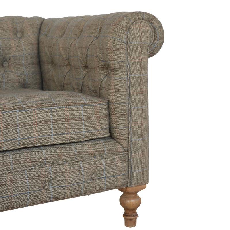 Multi Tweed 2-Seater Chesterfield Sofa Artisan