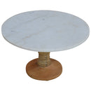 Round Cake Stand Table with Marble Top
