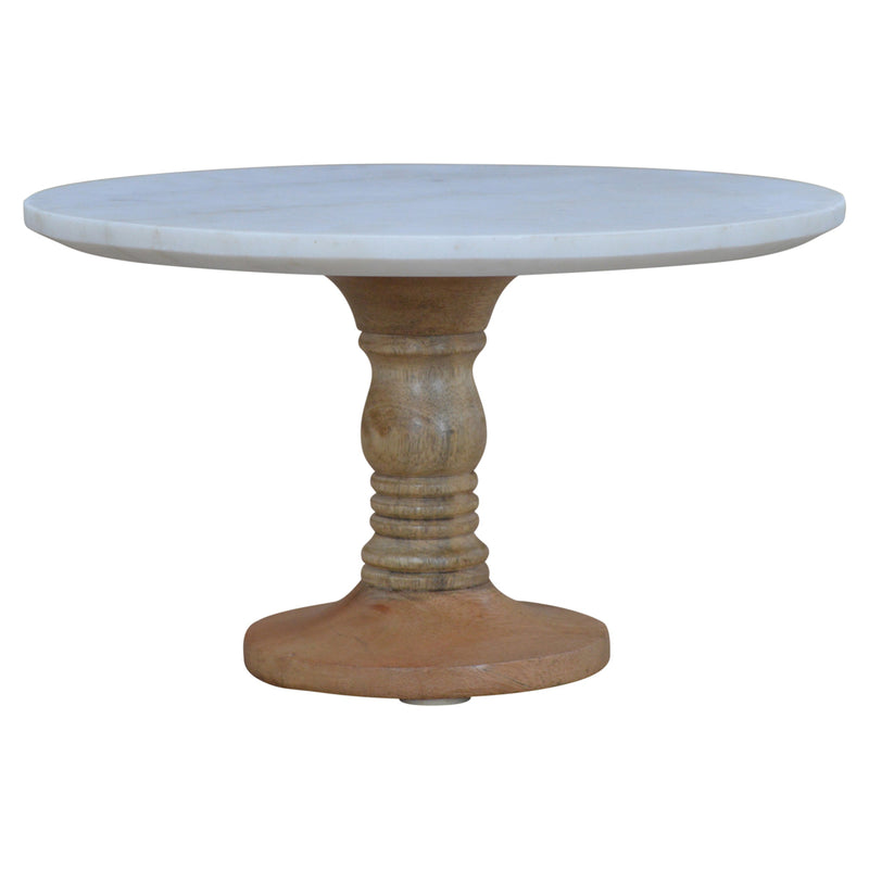 Round Cake Stand Table with Marble Top