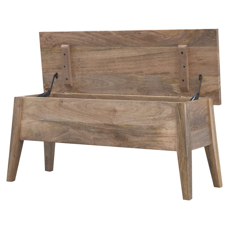 Solid Wood Lid Up Storage Bench Artisan