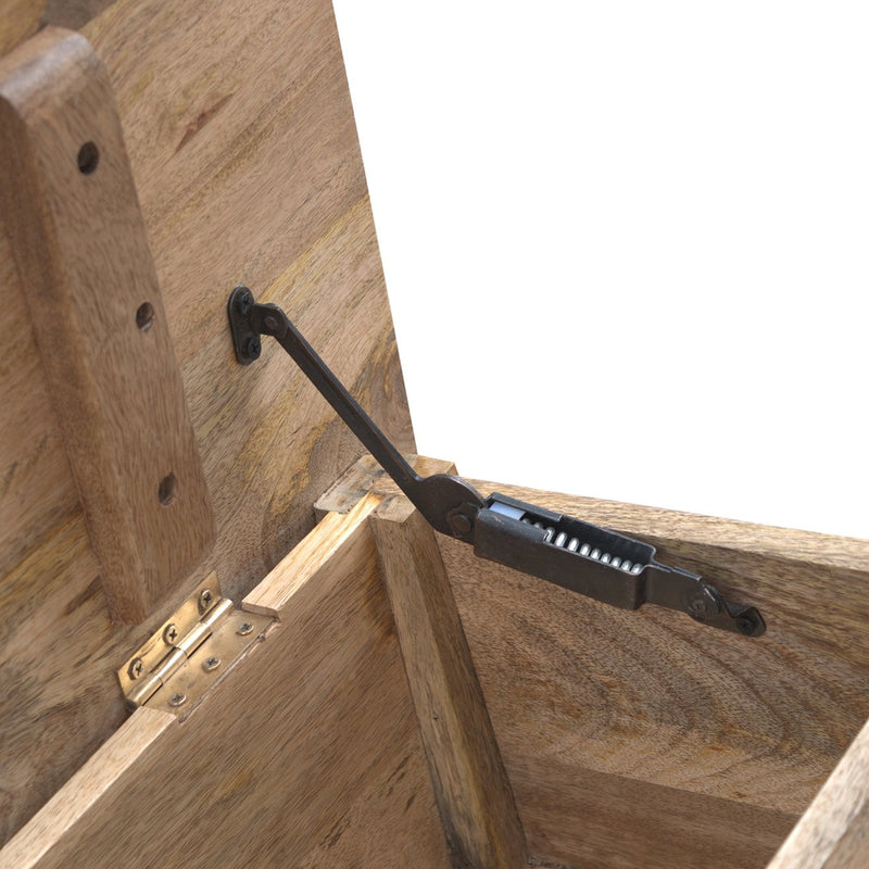 Solid Wood Lid Up Storage Bench Artisan