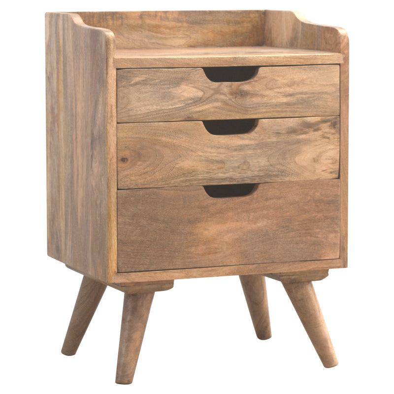 3 Drawer Gallery Nightstand