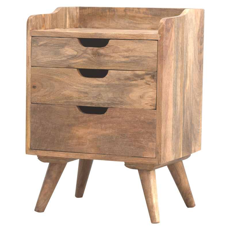 3 Drawer Gallery Nightstand
