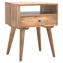 Modern Nightstand with Open Slot Artisan