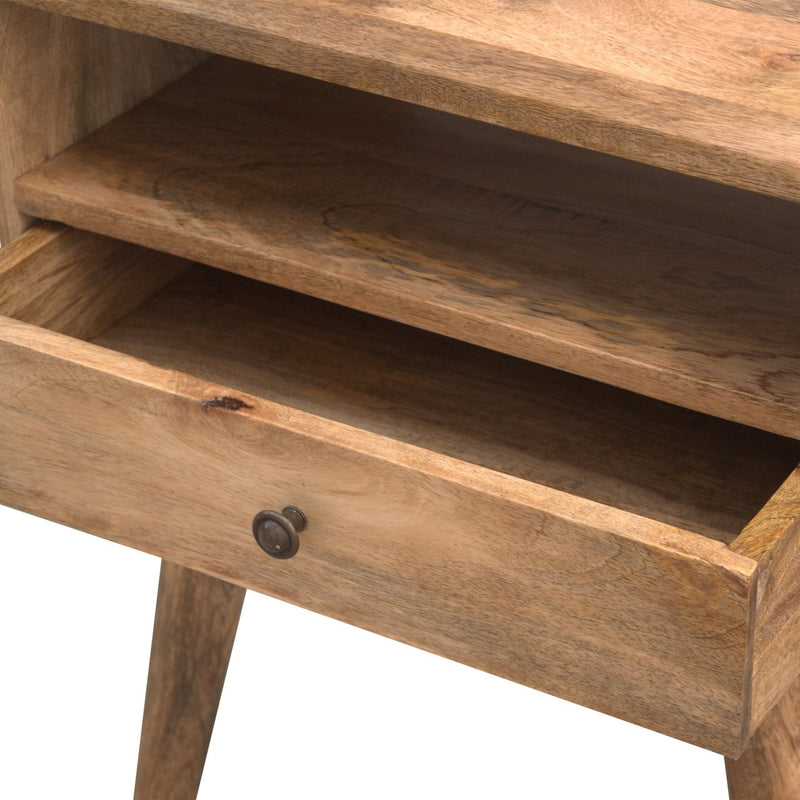 Modern Nightstand with Open Slot Artisan