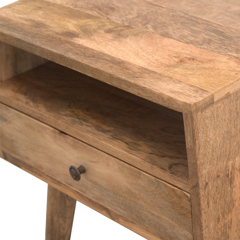 Modern Nightstand with Open Slot Artisan