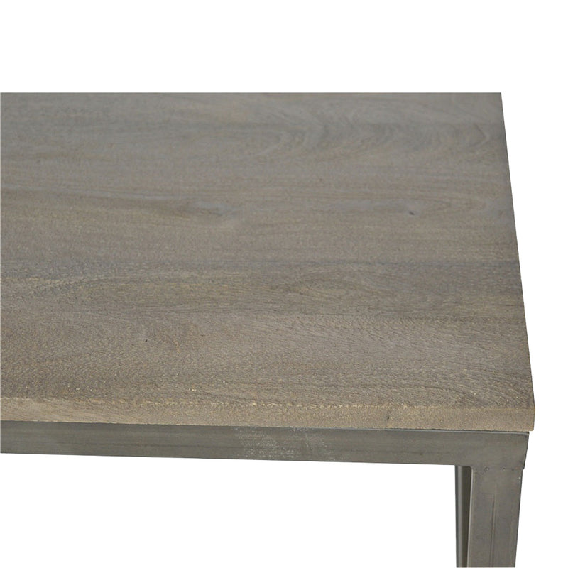 Industrial Cross Metal Oatmeal Coffee Table Artisan