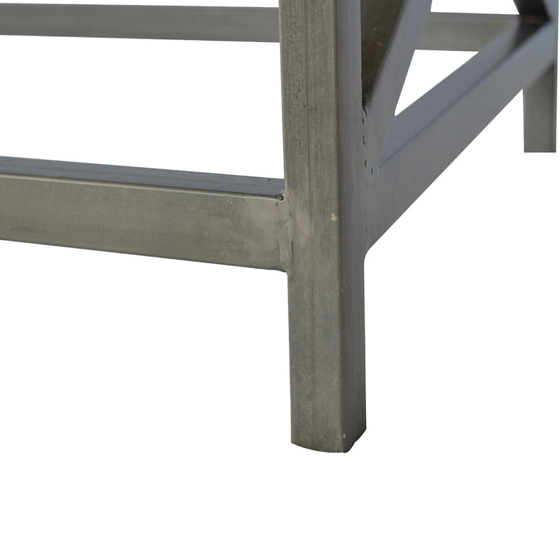 Industrial Cross Metal Oatmeal Coffee Table Artisan