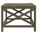 Industrial Cross Metal Oatmeal Coffee Table Artisan
