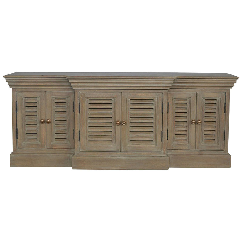 Grey Wash Shutter TV Cabinet