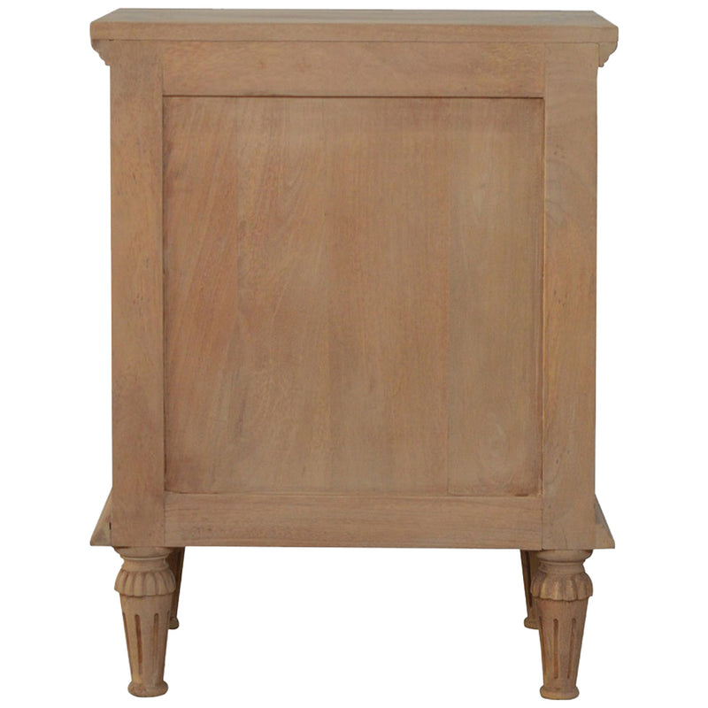 3 Drawer Mango Wood Nightstand Table