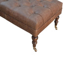 Buffalo Leather Ottoman Artisan