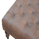 Buffalo Leather Ottoman Artisan