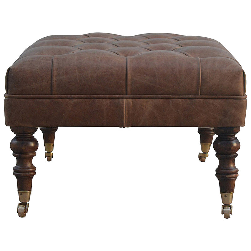 Buffalo Leather Ottoman Artisan