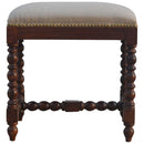 White Linen Occasional Footstool