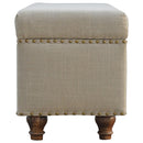 Studded Linen Lid-up Bench