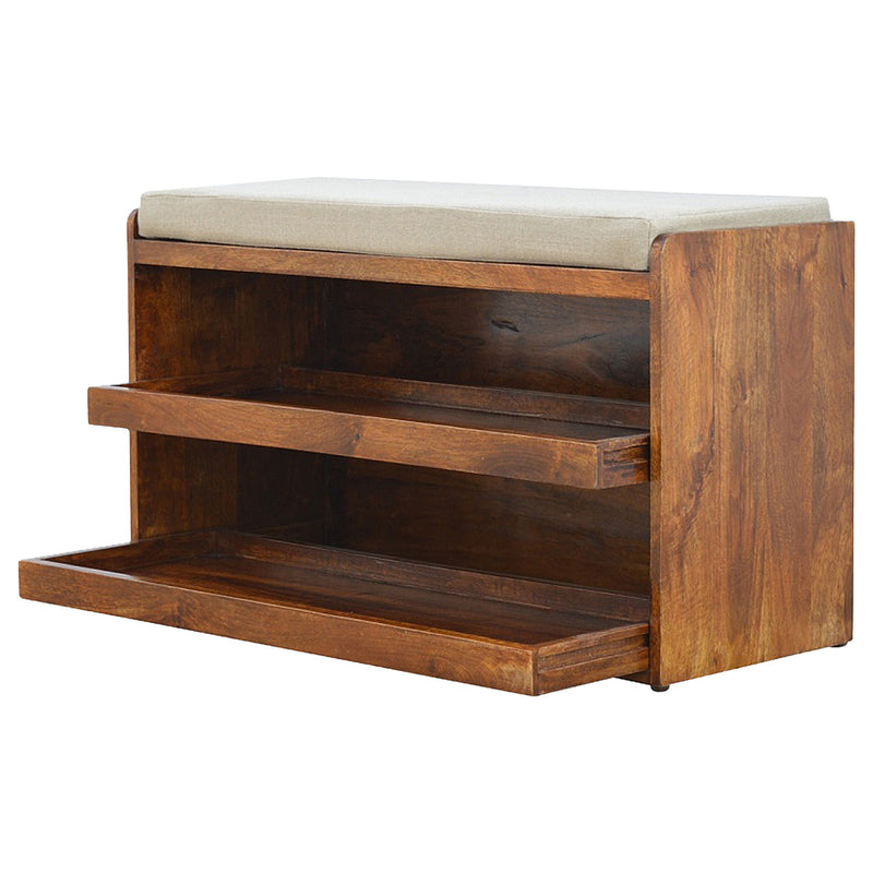 Mud Linen Shoe Bench Artisan