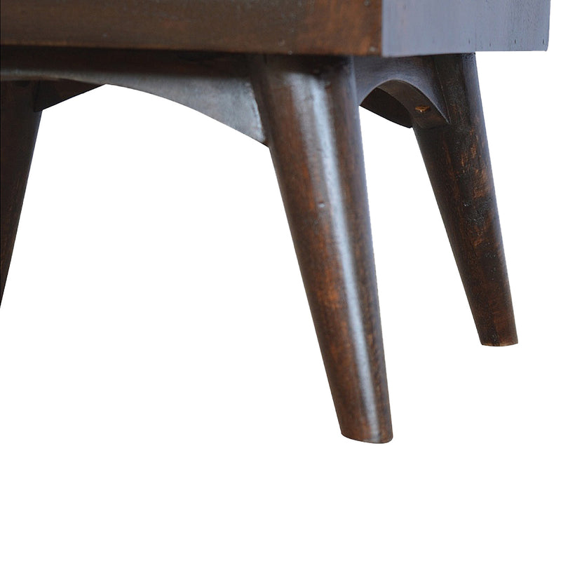 Walnut 2 Drawer Nordic Nightstand