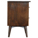 Walnut 2 Drawer Nordic Nightstand