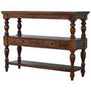 Solid Wood Turned Leg Console Table