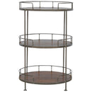 Industrial Round 3-Tier Butler Tray Table Artisan