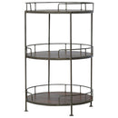 Industrial Round 3-Tier Butler Tray Table Artisan