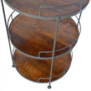 Industrial Round 3-Tier Butler Tray Table Artisan