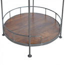 Industrial Round 3-Tier Butler Tray Table Artisan