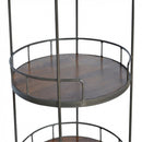 Industrial Round 3-Tier Butler Tray Table Artisan