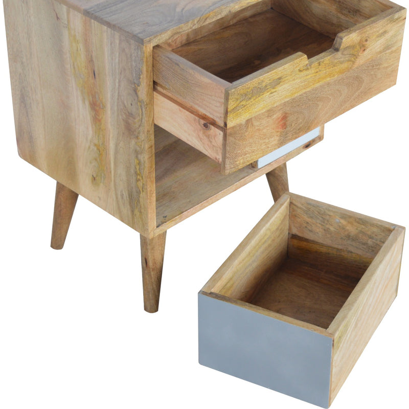 Removeable Grey and White Nightstand